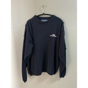 American Portrait Princess Cruises Navy Blue Cotton Knit Sweater Mens XL USA